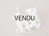 アンティーク  ベルベットの布花 ホワイト