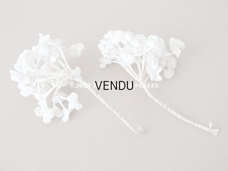 画像3: アンティーク  ベルベットの布花 ホワイト