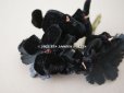 画像3: アンティーク ベルベットの布花　黒 (3)