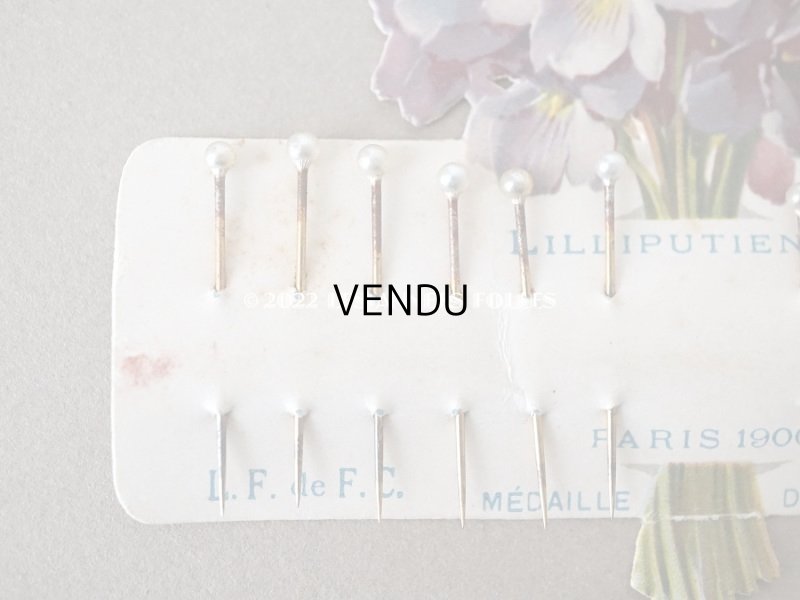 画像4: 1900年代 アンティーク 菫のエパングルシート LILLIPUTIENNES