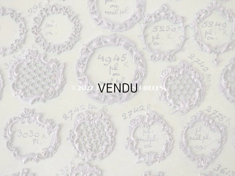 画像8: 1900年代 アンティーク  サンプラー フォトフレームブローチのフレーム　