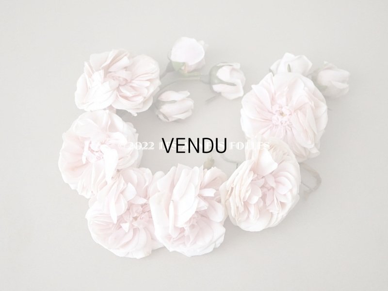 画像18: 1922年 アンティーク 婚約式 ピンクの薔薇の花冠&薔薇の布花のセット