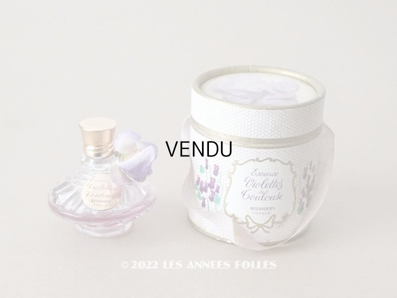 画像1: アンティーク 菫の小さなパフュームボックス＆ボトル  ESSENCE VIOLETTES DE TOULOUSE - BERDOUES FRANCE -