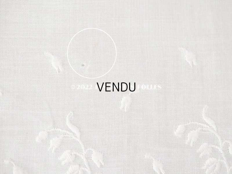 画像8: アンティーク 幅広 鈴蘭の刺繍入りレース　ホワイト　幅25cm