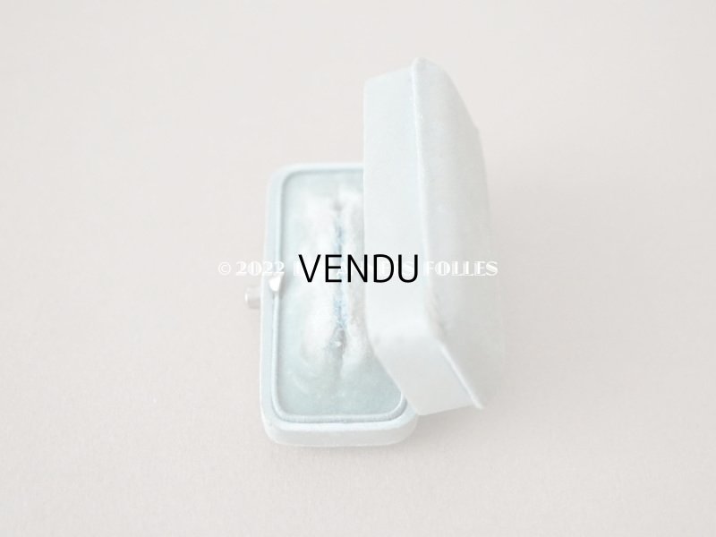 画像6: 1900年代 アンティーク  シルクサテンのジュエリーボックス  パウダーブルー