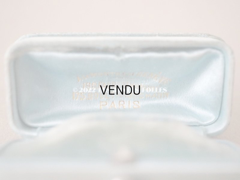 画像9: 1900年代 アンティーク  シルクサテンのジュエリーボックス  パウダーブルー