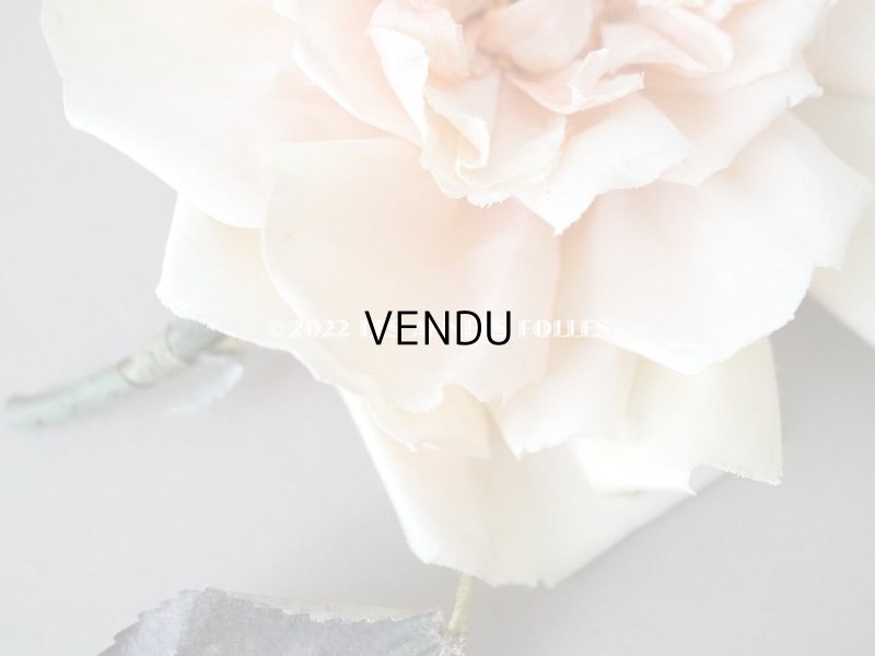 画像3: 1900年代 アンティーク　薔薇の大きな布花 淡いオレンジピンク　