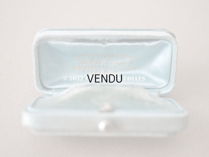 画像8: 1900年代 アンティーク  シルクサテンのジュエリーボックス  パウダーブルー