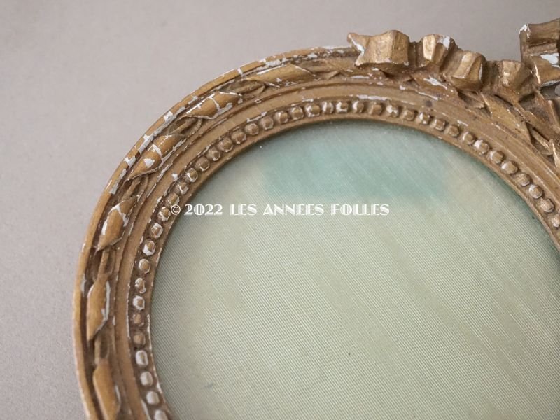 画像10: 1840年頃 アンティーク  リボン装飾のフォトフレーム　木製