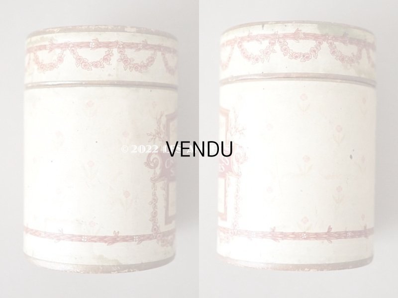 画像4: 19世紀末 アンティーク チョコレートのお菓子箱　薔薇とリボンのガーランド CROQUETTES SURFINES　- CHOCOLAT GUERIN-BOUTRON -