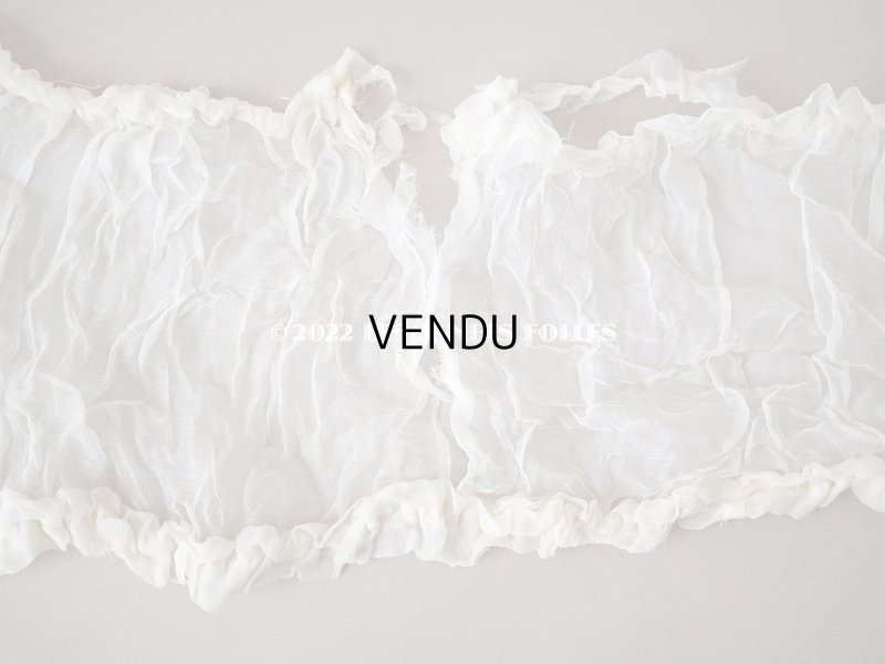 画像7: 1900年頃 アンティーク シルクオーガンジーのリボン  シルクシフォン 3.65m 幅14~19cm　