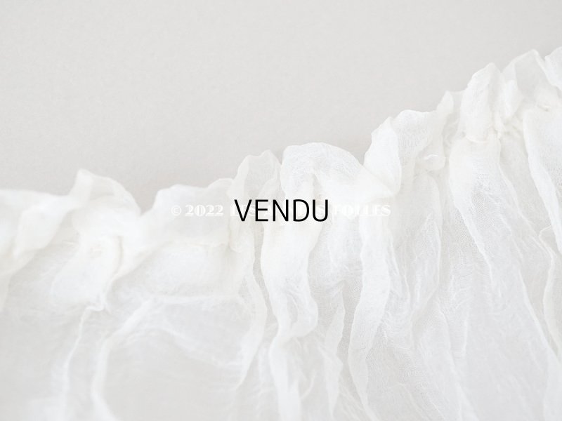 画像3: 1900年頃 アンティーク シルクオーガンジーのリボン  シルクシフォン 3.65m 幅14~19cm　