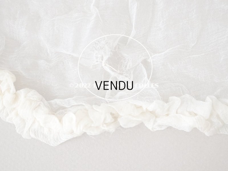 画像13: 1900年頃 アンティーク シルクオーガンジーのリボン  シルクシフォン 3.65m 幅14~19cm　