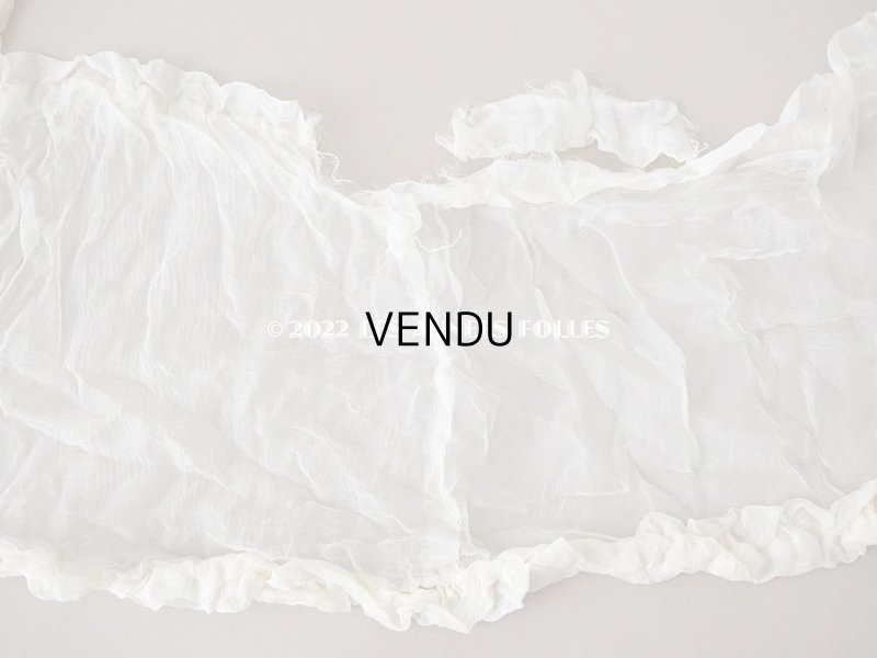 画像11: 1900年頃 アンティーク シルクオーガンジーのリボン  シルクシフォン 3.65m 幅14~19cm　