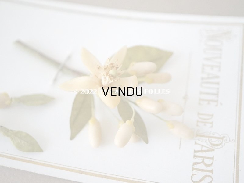 画像3: アンティーク ウェディング用 ワックスフラワーのピアス　＆　胸飾り  台紙付き