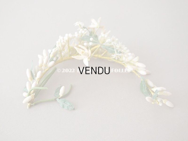 画像4: アンティーク ワックスフラワーのティアラ  結婚式 オレンジブロッサム