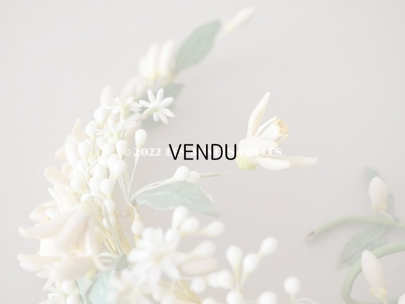 画像10: アンティーク ワックスフラワーのティアラ  結婚式 オレンジブロッサム