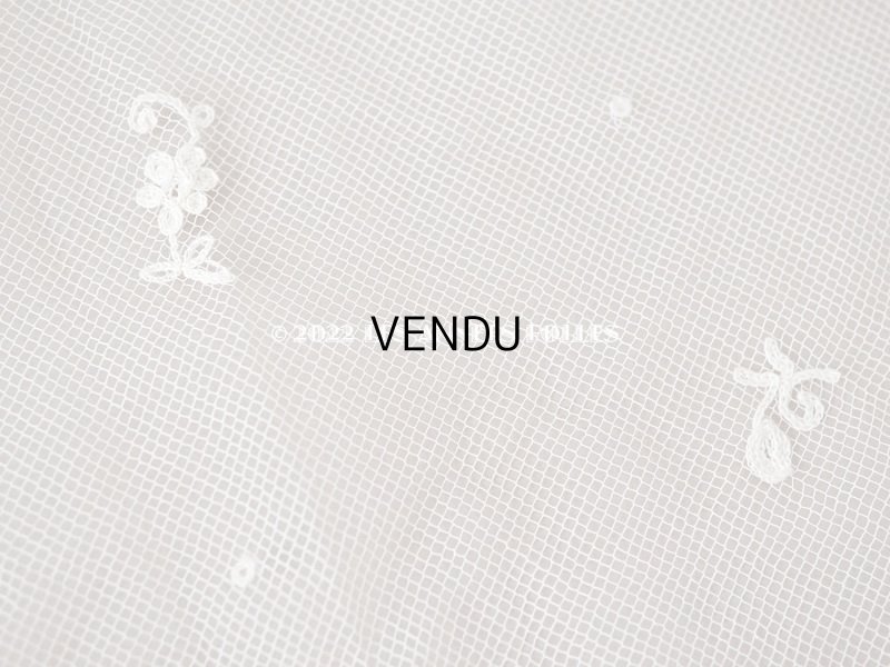 画像13: アンティーク 幅広 レース　花模様の手刺繍入り 90×幅31.5〜32.5cm