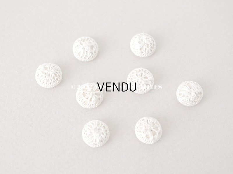 画像6: 19世紀末 アンティーク ウェディングドレスのボタン くるみボタン 10mm 8ピースのセット