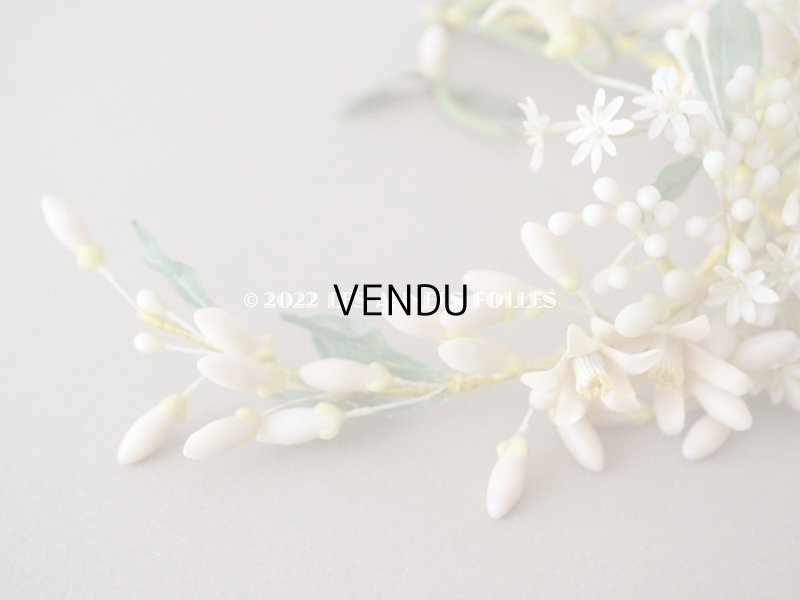画像5: アンティーク ワックスフラワーのティアラ  結婚式 オレンジブロッサム
