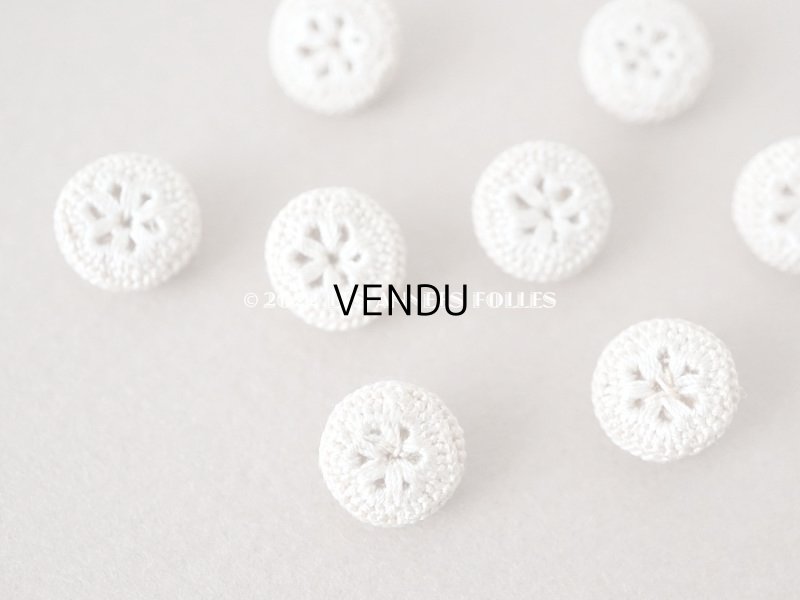 画像4: 19世紀末 アンティーク ウェディングドレスのボタン くるみボタン 10mm 8ピースのセット