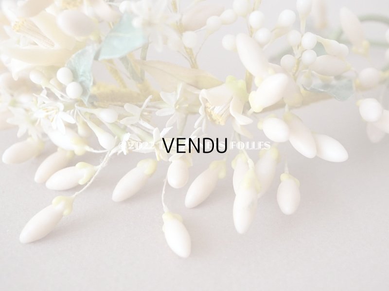 画像11: アンティーク ワックスフラワーのティアラ  結婚式 オレンジブロッサム