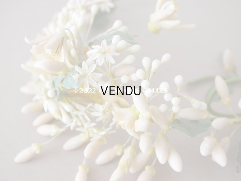 画像12: アンティーク ワックスフラワーのティアラ  結婚式 オレンジブロッサム