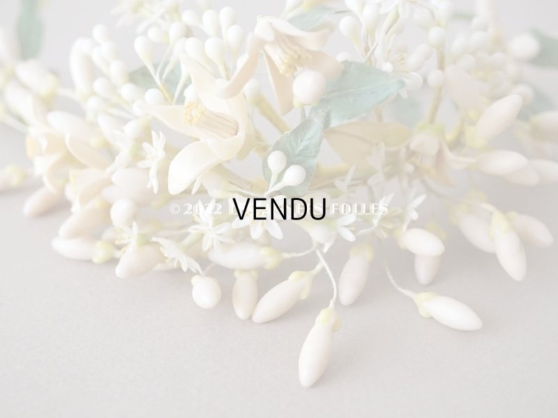 画像8: アンティーク ワックスフラワーのティアラ  結婚式 オレンジブロッサム