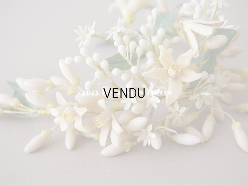 画像6: アンティーク ワックスフラワーのティアラ  結婚式 オレンジブロッサム