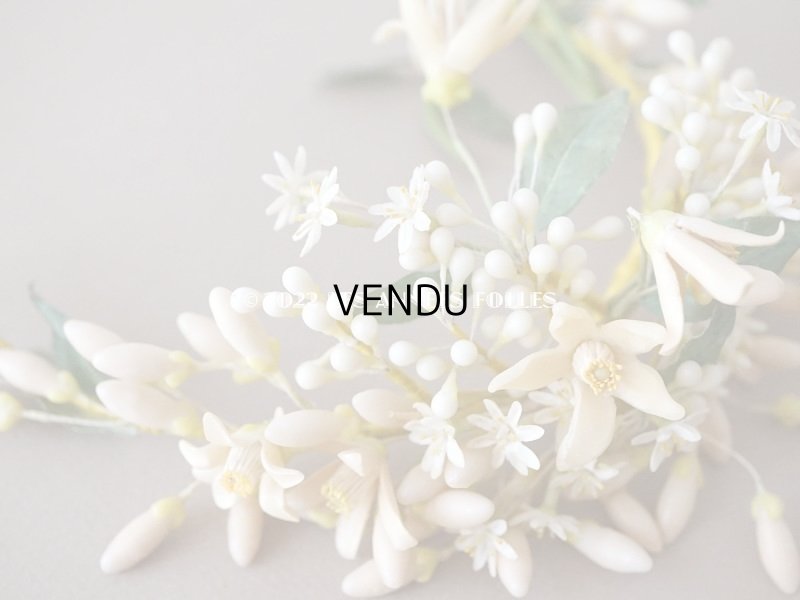 画像7: アンティーク ワックスフラワーのティアラ  結婚式 オレンジブロッサム