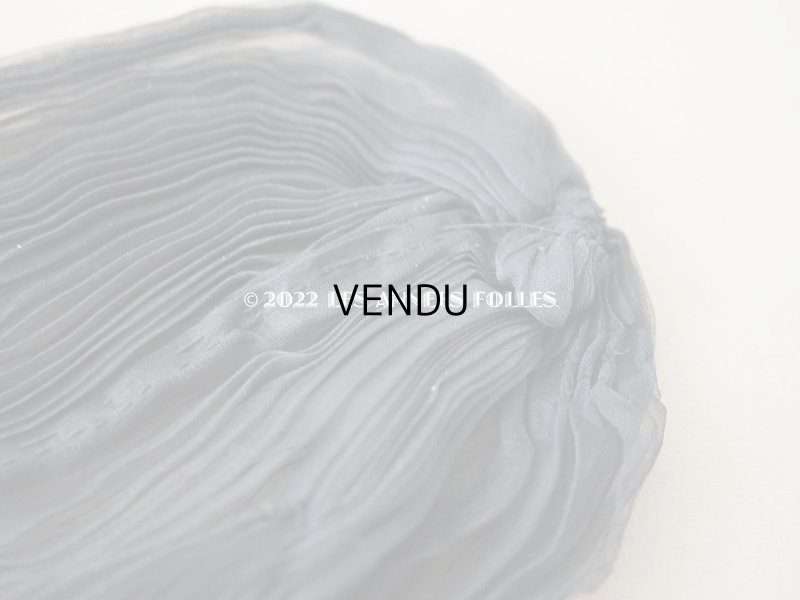 画像4: アンティーク  シルクオーガンジー クラヴァット 黒 シルクシフォン