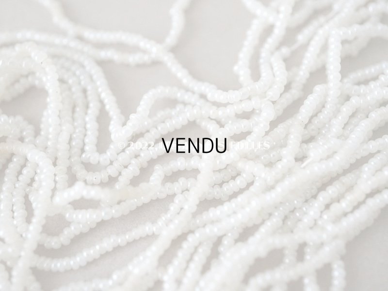 画像4: 1900年代 アンティーク  キャビアビーズ ガラスビーズ パール加工 オフホワイト 20g