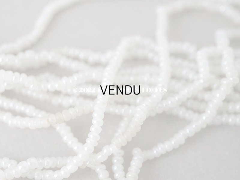 画像5: 1900年代 アンティーク  キャビアビーズ ガラスビーズ パール加工 オフホワイト 20g