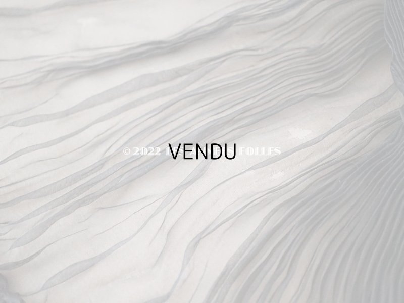 画像6: アンティーク  シルクオーガンジー クラヴァット 黒 シルクシフォン