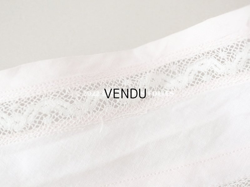 画像3: アンティーク  レース付　ベビーピンクのリボン  83cm