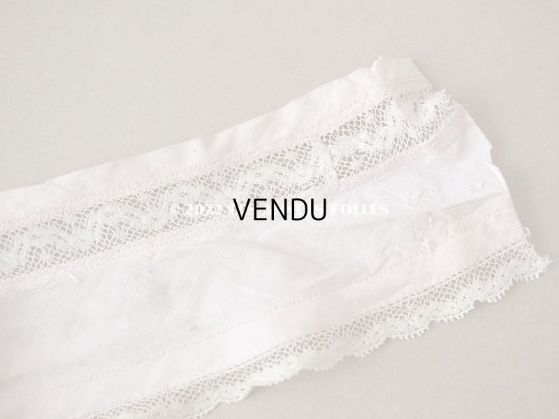 画像6: アンティーク  レース付　ベビーピンクのリボン  83cm