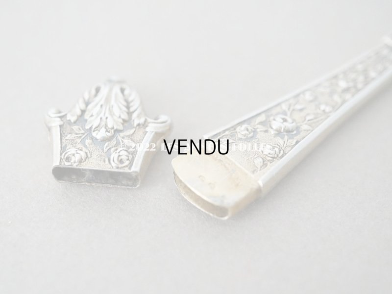 画像5: 19世紀末 アンティーク ヴェルメイユ製 薔薇模様 ニードルケース