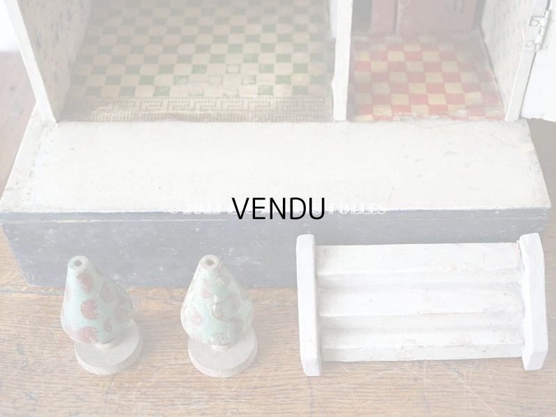 画像19: アンティーク ドールハウス 47.5×27×20.5cm