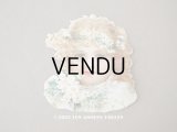 1900年頃 アンティーク ダイカットクロモ　デイジーの花冠の少女