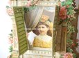 画像3: 1900年頃 アンティーク 立体クロモ　窓辺の少女 ポップアップ　