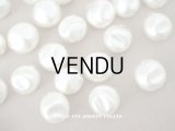 アンティーク スフレビーズ パール加工  オフホワイト　10〜13mm 約60ピース 吹きガラス製 ビーズ