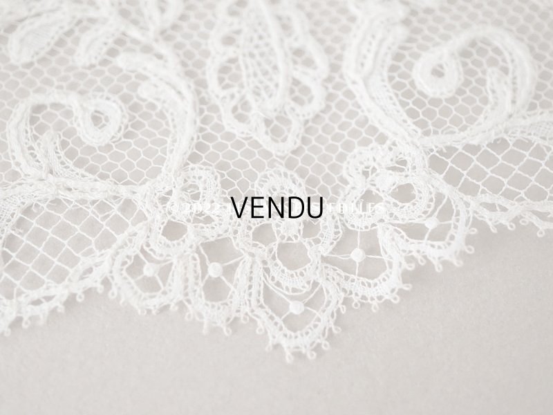 画像6: 19世紀末 アンティーク  手編みのボビンレース 幅広18.8cm アプリカシオン・アングルテール 