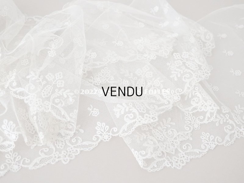 画像2: 19世紀末 アンティーク  手編みのボビンレース 幅広18.8cm アプリカシオン・アングルテール 