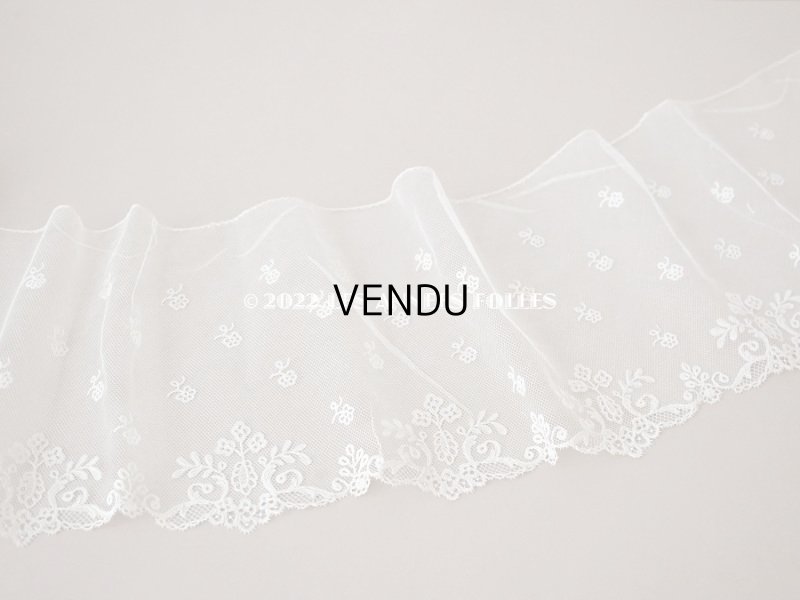 画像3: 19世紀末 アンティーク  手編みのボビンレース 幅広18.8cm アプリカシオン・アングルテール 