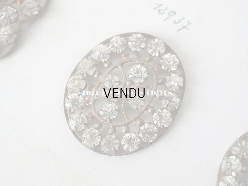 画像5: 【12周年セール対象外】1920年代　アンティーク  サンプラー ラインストーンの大きなボタン