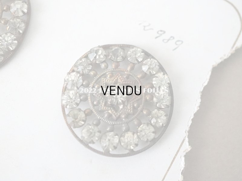 画像6: 【12周年セール対象外】1920年代　アンティーク  サンプラー ラインストーンの大きなボタン