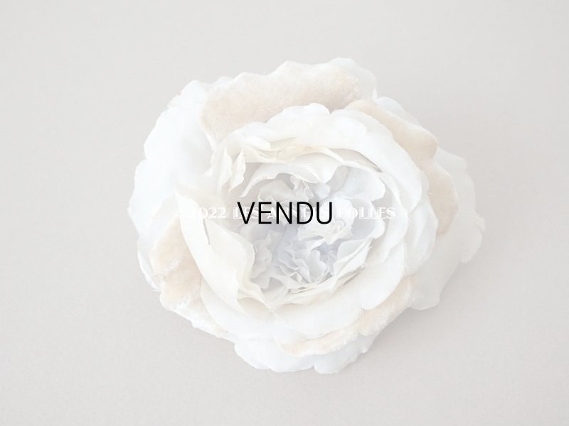 画像3: 【12周年セール対象外】アンティーク　薔薇の布花 2点セット パウダーブルー