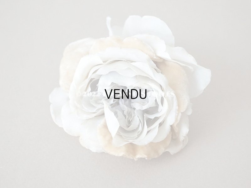 画像4: 【12周年セール対象外】アンティーク　薔薇の布花 2点セット パウダーブルー