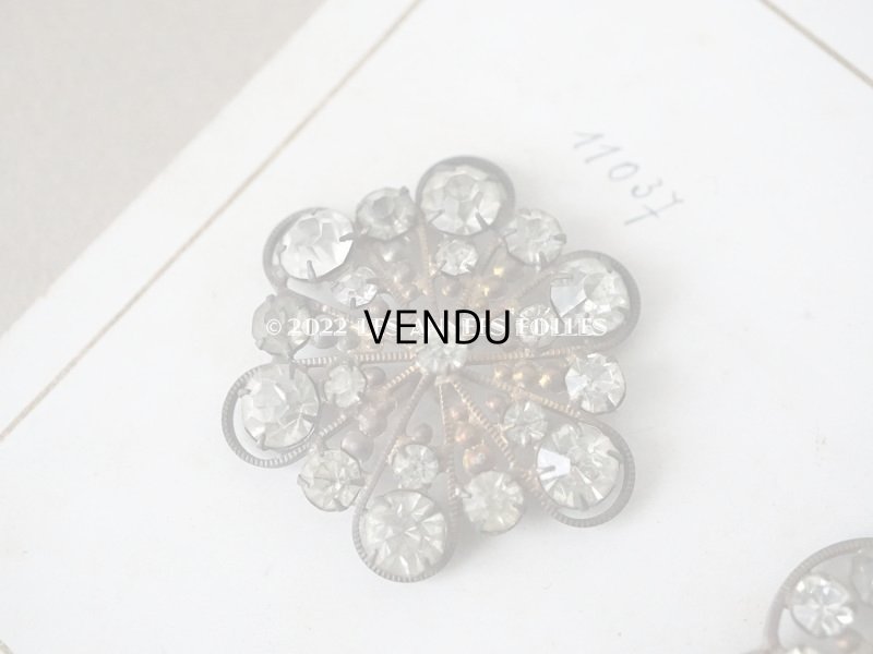 画像3: 【12周年セール対象外】1920年代　アンティーク  サンプラー ラインストーンの大きなボタン