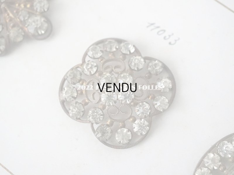 画像4: 【12周年セール対象外】1920年代　アンティーク  サンプラー ラインストーンの大きなボタン